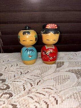 Hand-Painted Vintage Japanese Kokeshi